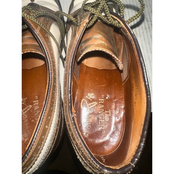 VTG 50's Jarman “The Ranger” Brown White Longwing Size 7.5 D Vibram Oxford Rare! - Picture 6 of 9